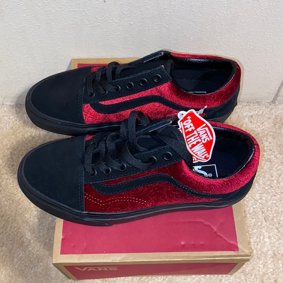 NWT Old Skool Velvet Parisian Night/Cerise - Picture 7 of 7